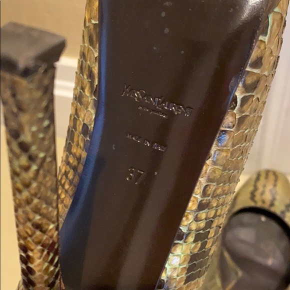 YSL PYTHON HEELS 37flash sale - Picture 3 of 8